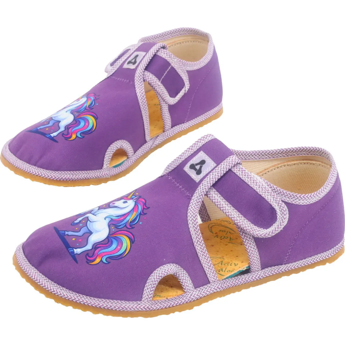 Antal ~ Rascal Hausschuh Slipper Textil ~ Einhorn Lila