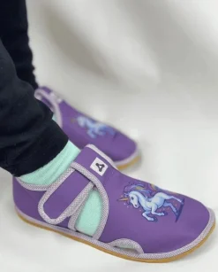 Antal ~ Rascal Hausschuh Slipper Textil ~ Einhorn Lila