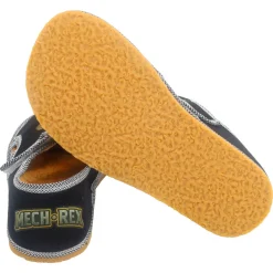 Antal ~ Rascal Hausschuh Slipper Textil ~ Mech-Rex Schwarz