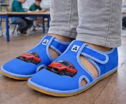 Antal ~ Rascal Hausschuh Slipper Textil ~ Auto Blau
