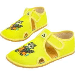 Antal ~ Rascal Hausschuh Slipper Textil ~ Waschbär Gelb