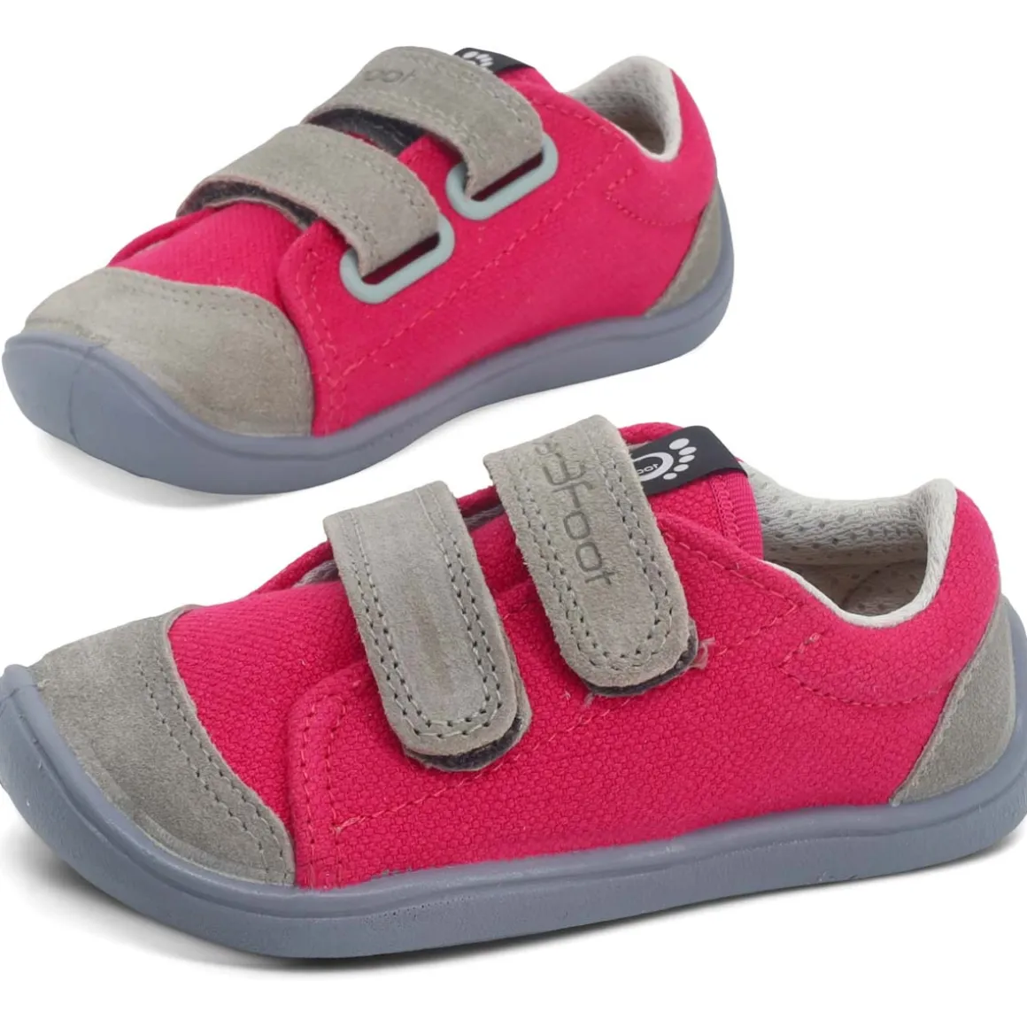 bar3foot Elf ~ Denver LowCut Sneaker ~ Pink/Grau