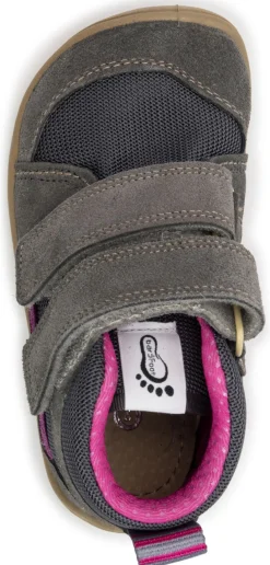 bar3foot Elf ~ Utah MidCut + Tex ~ Grau/Pink