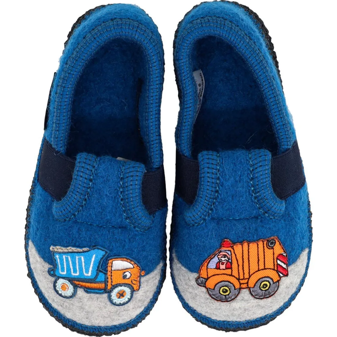 Beck ~ Hausschuh Wollwalk ~ LKW Blau