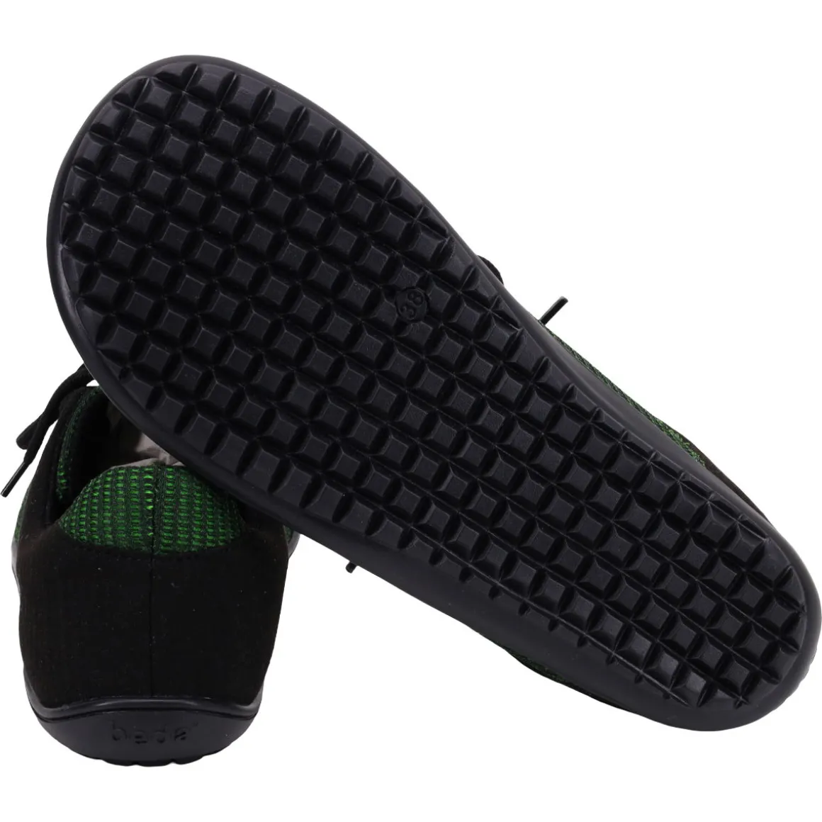 beda |a ~ LowCut Schnür-Sneaker Mesh ~ Black Grass