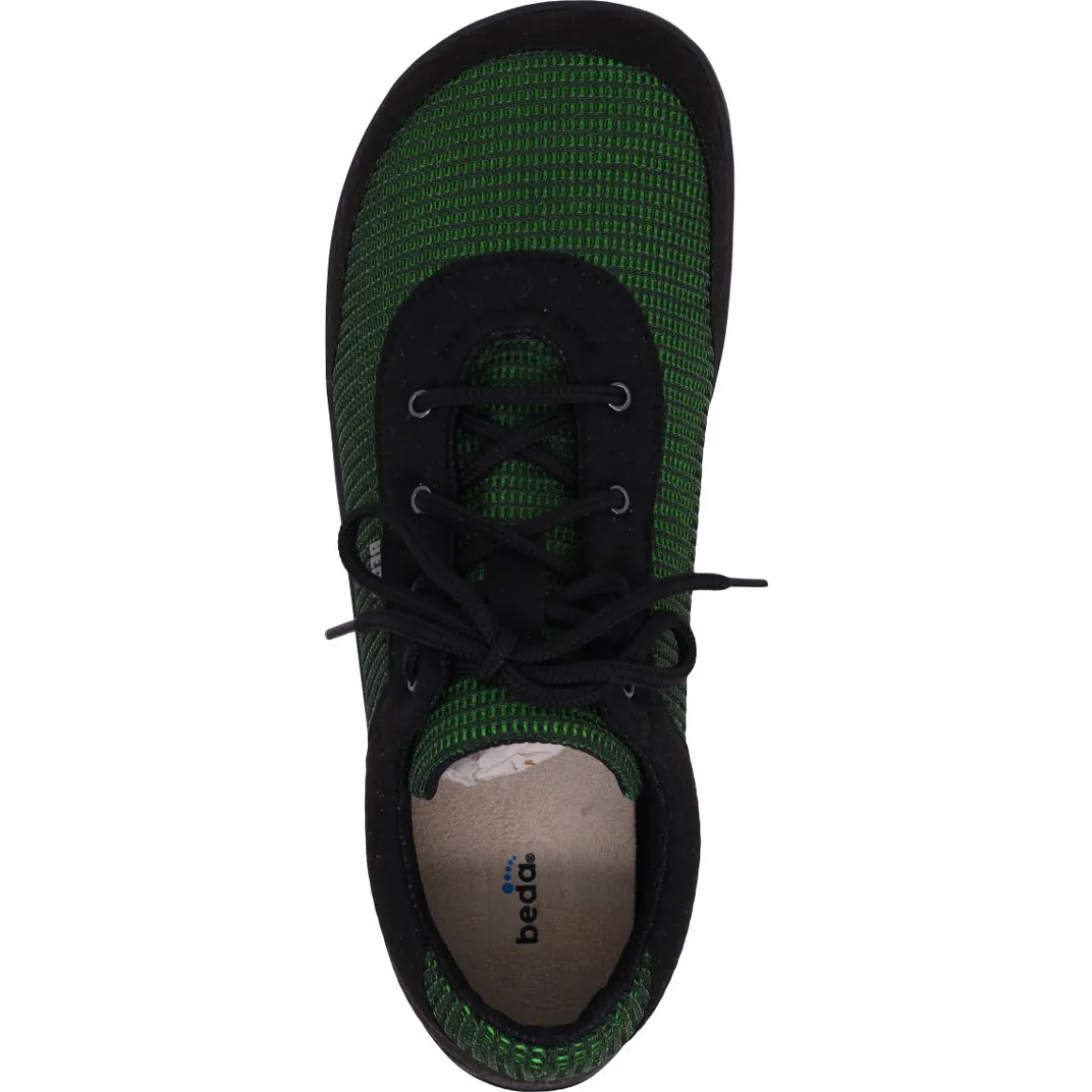 beda |a ~ LowCut Schnür-Sneaker Mesh ~ Black Grass