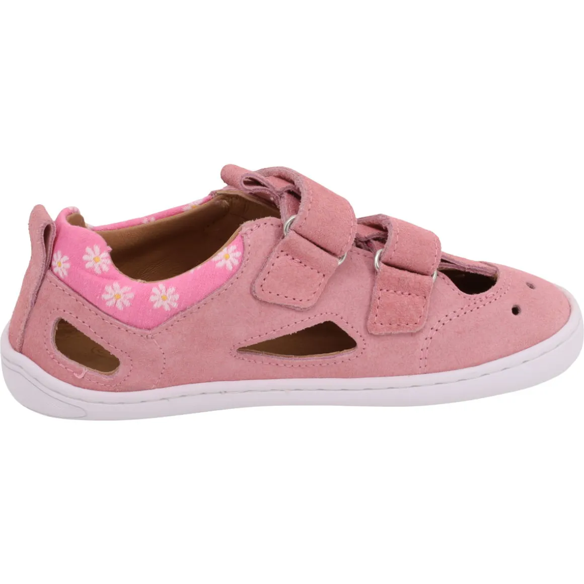 bLifestyle ~ (S) Kammmolch Sandale Velours ~ Rosablumen