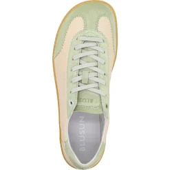 blusun ~ LowCut Leder ~ Off White & Green