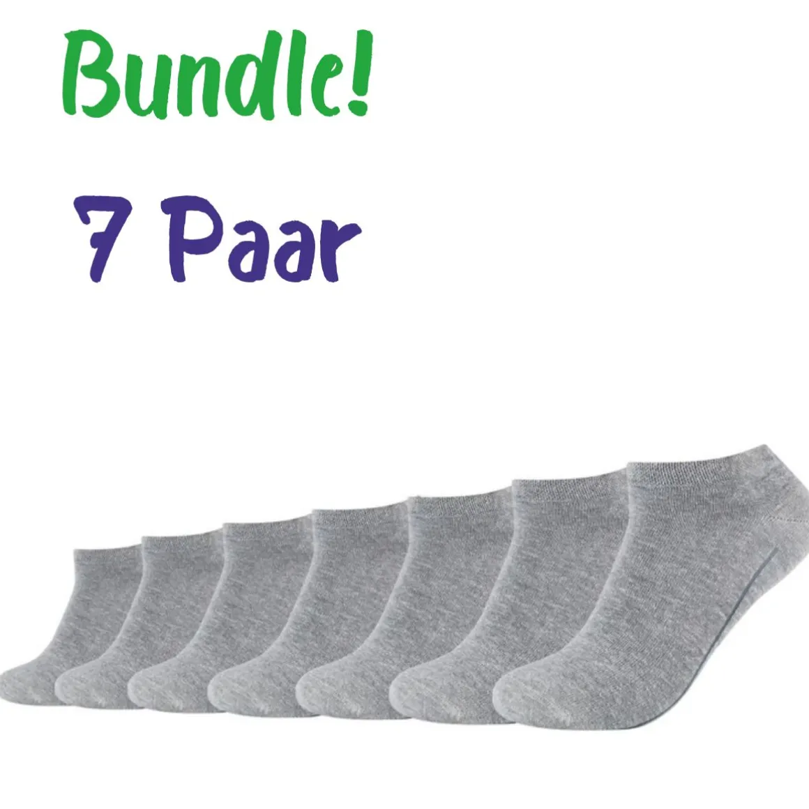 Camano ~ Bio Sneaker Socke 7er Pack ~ Grey Melange
