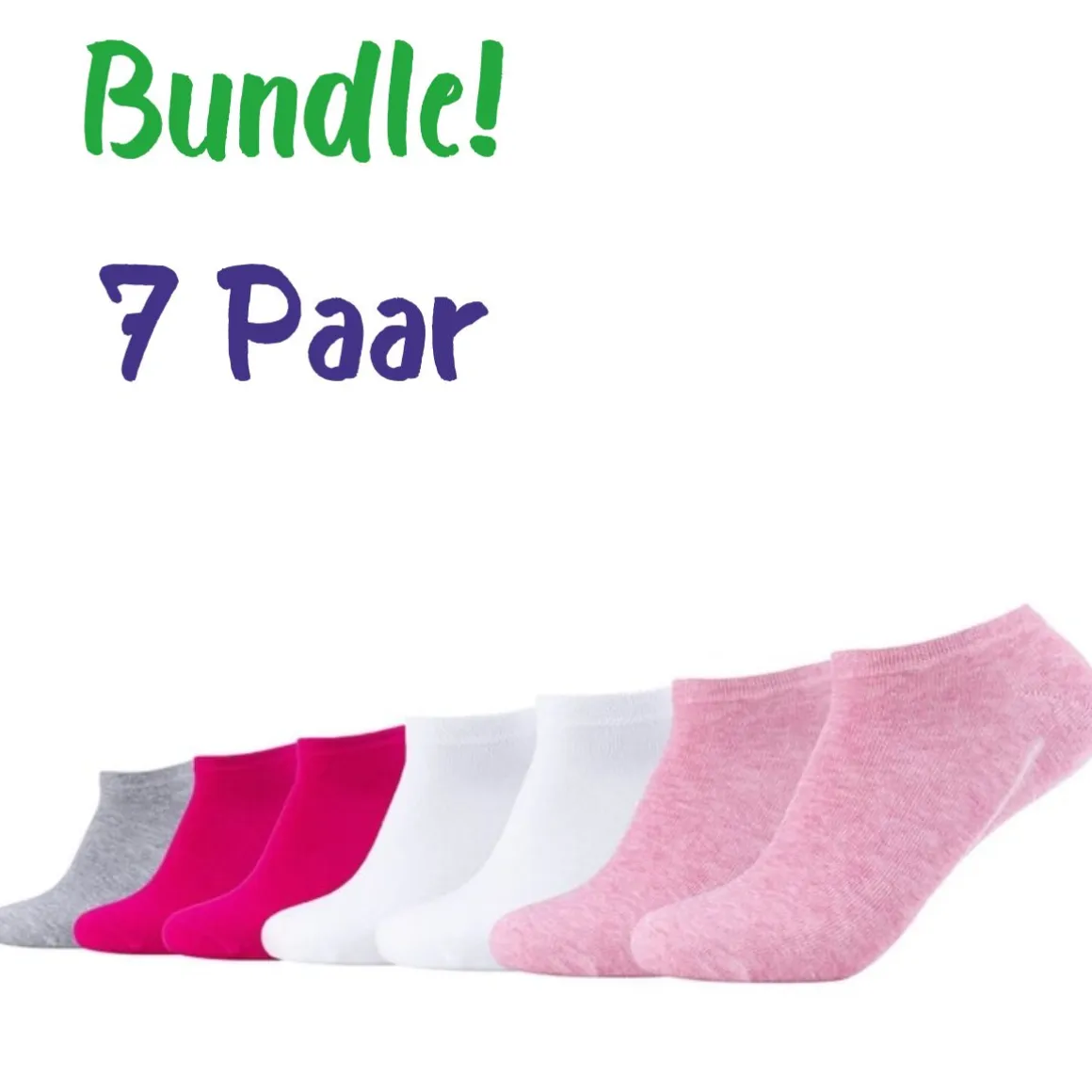 Camano ~ Bio Sneaker Socke 7er Pack ~ Pink Melange