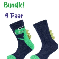 Camano kids ~ Kuschelsocke 4er Pack ~ Monster Blau