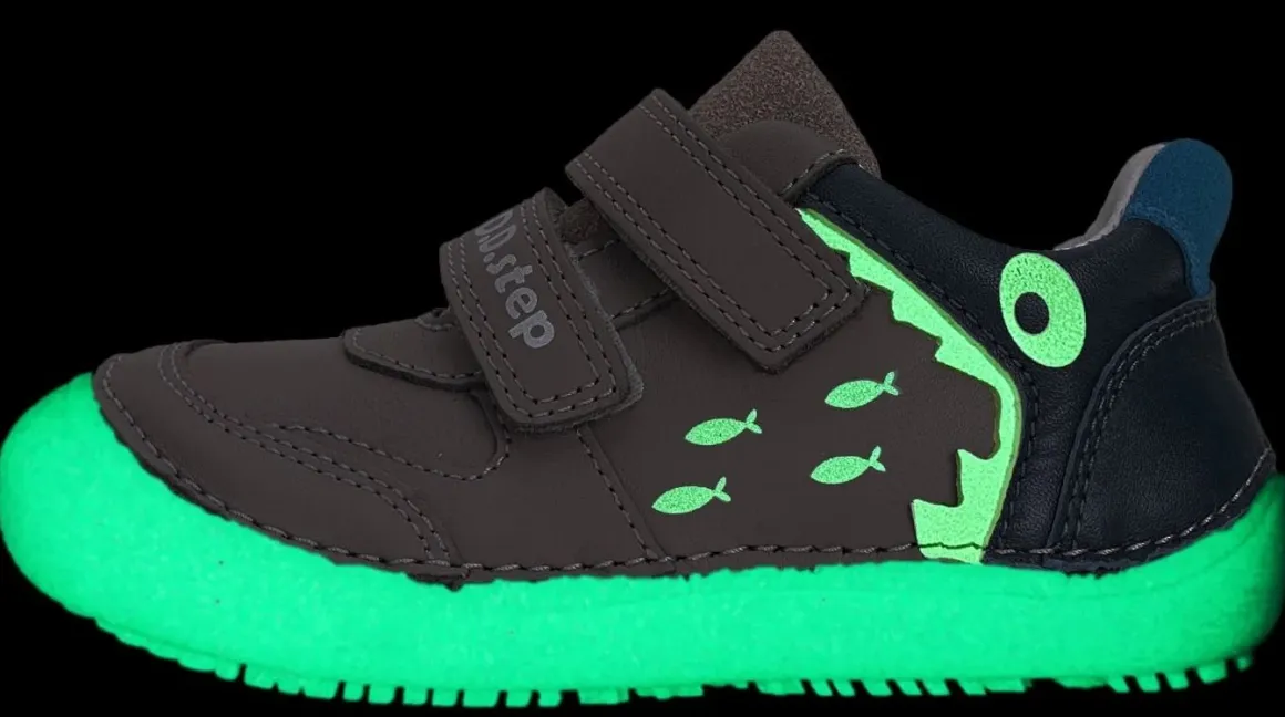 DD Step ~ Leder MidCut Klettschuh Glow in the Dark ~ Shark