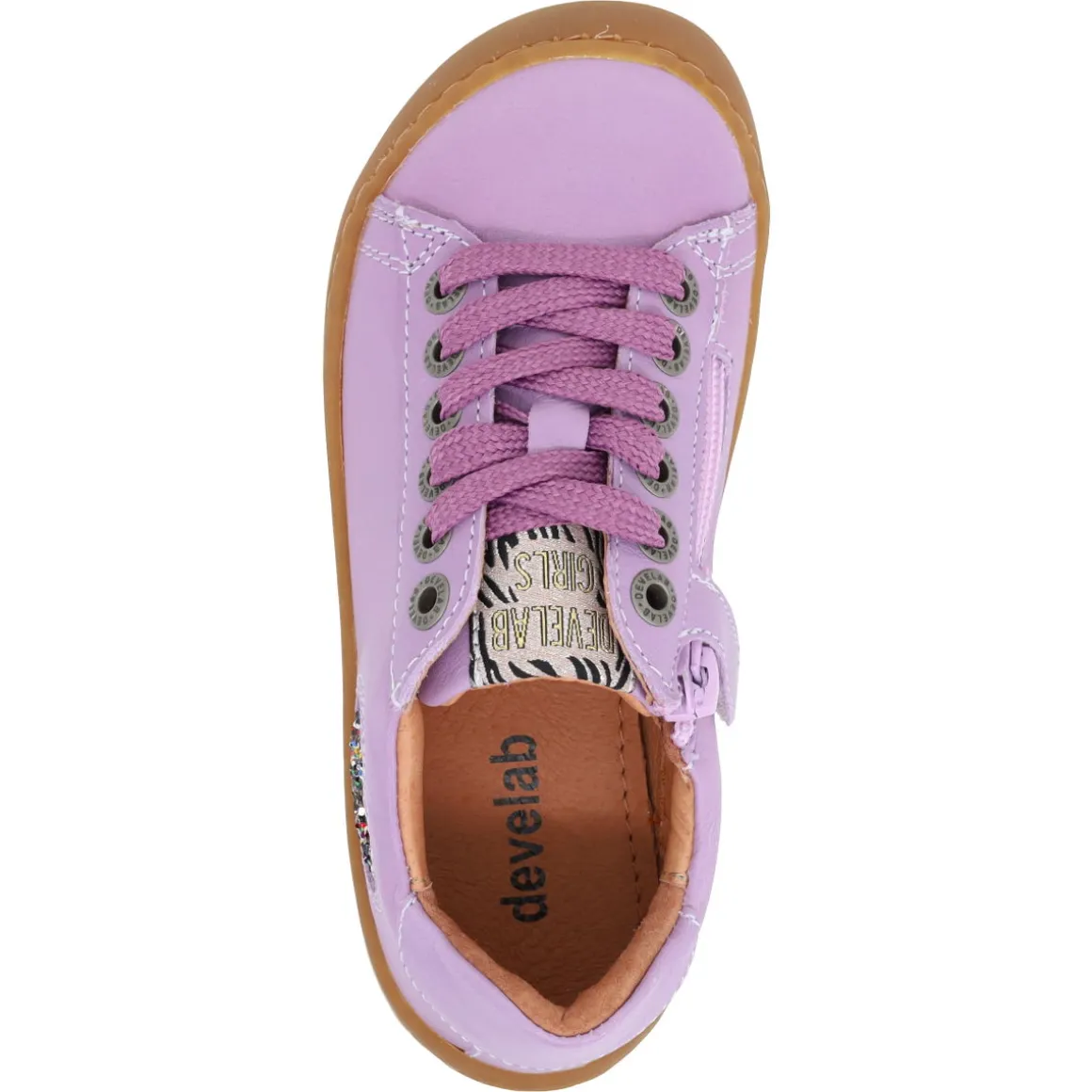 Develab ~ LowCut Leder Sneaker Schnür ~ Purple