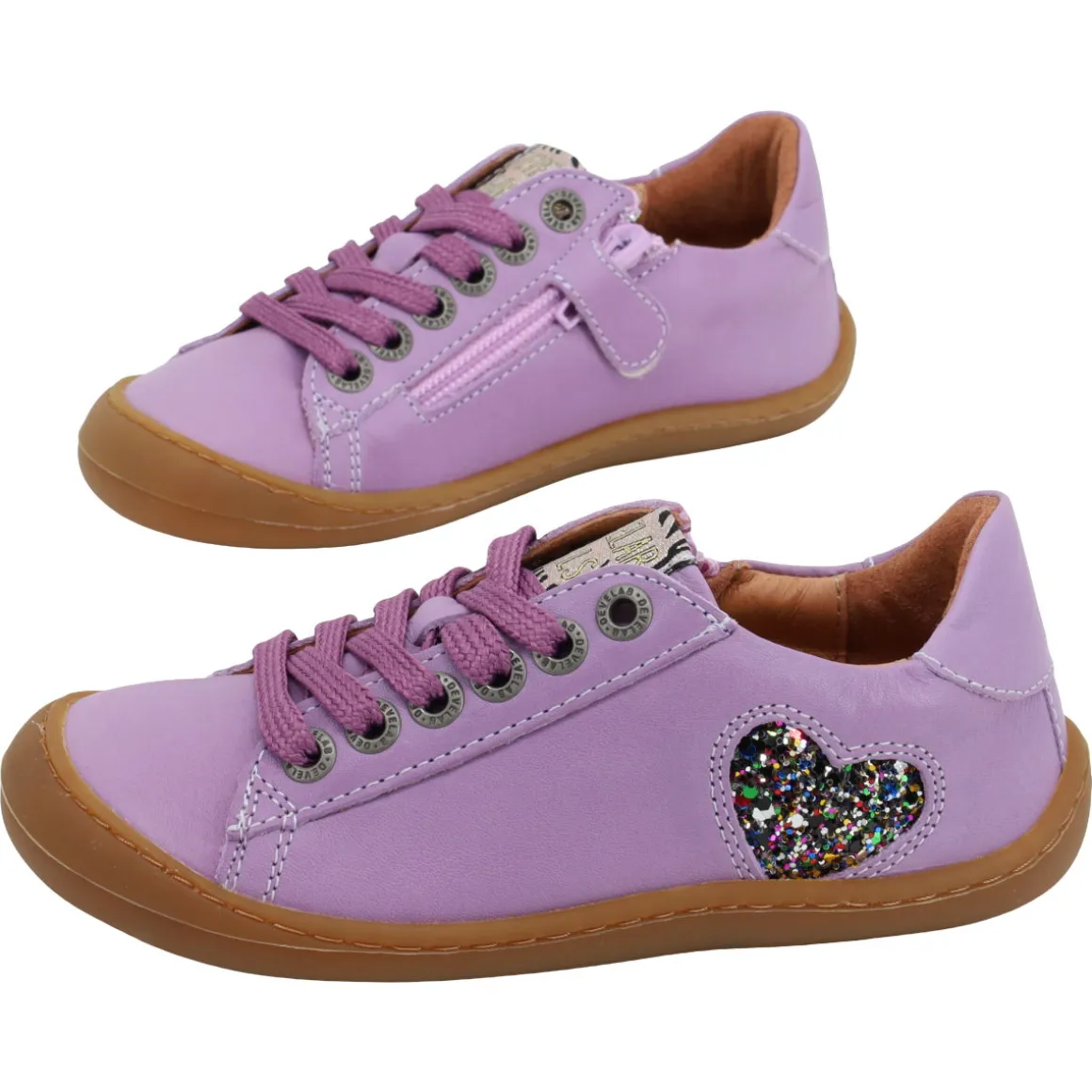 Develab ~ LowCut Leder Sneaker Schnür ~ Purple