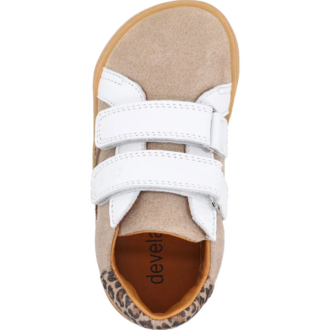 Develab ~ LowCut Leder Sneaker Klett ~ Leo Beige