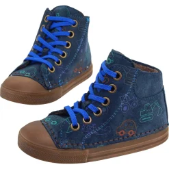 Däumling softie ~ Ecki HighCut Sneaker Wollfleece ~ Cars Blue