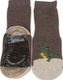 Ewers ~ Stoppersocke SoftStep ~ Dino braun