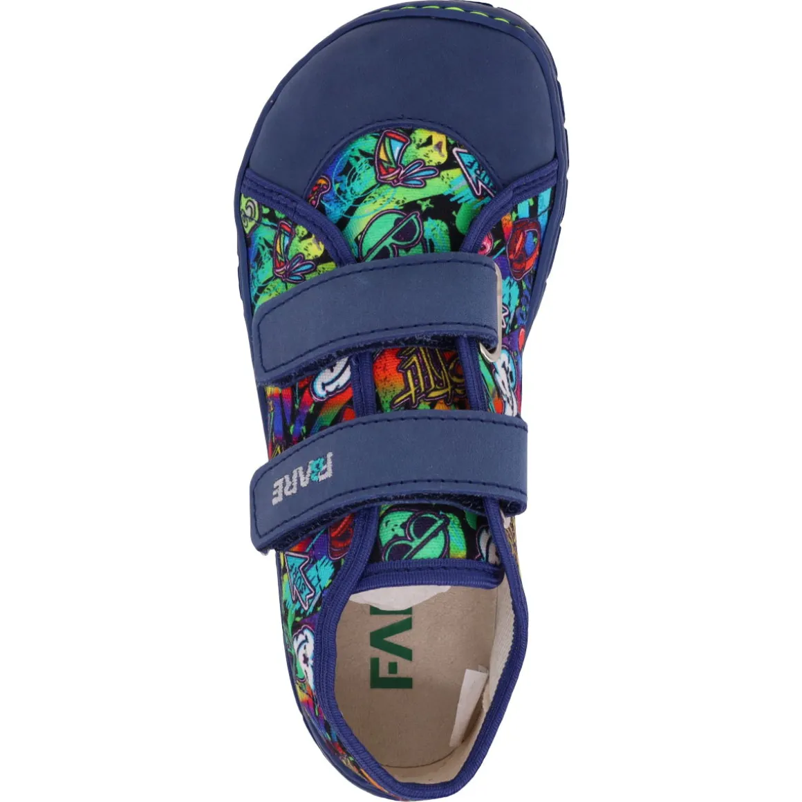 Fare Bare |vA ~ LowCut Leder & Canvas ~ Graffiti Blau