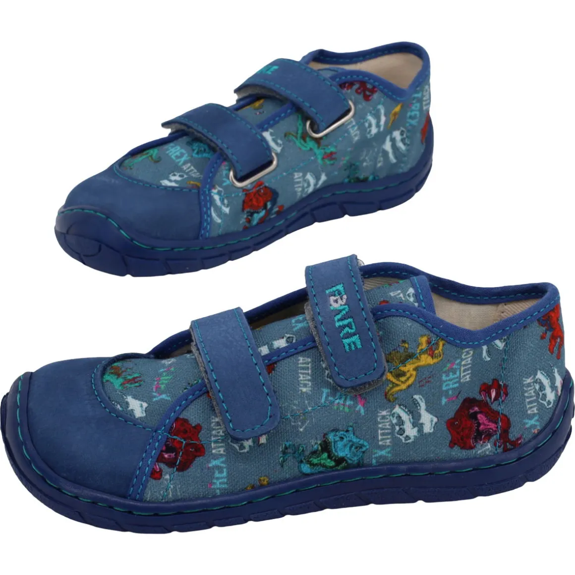 Fare Bare |vA ~ LowCut Leder & Canvas ~ Dino Blau