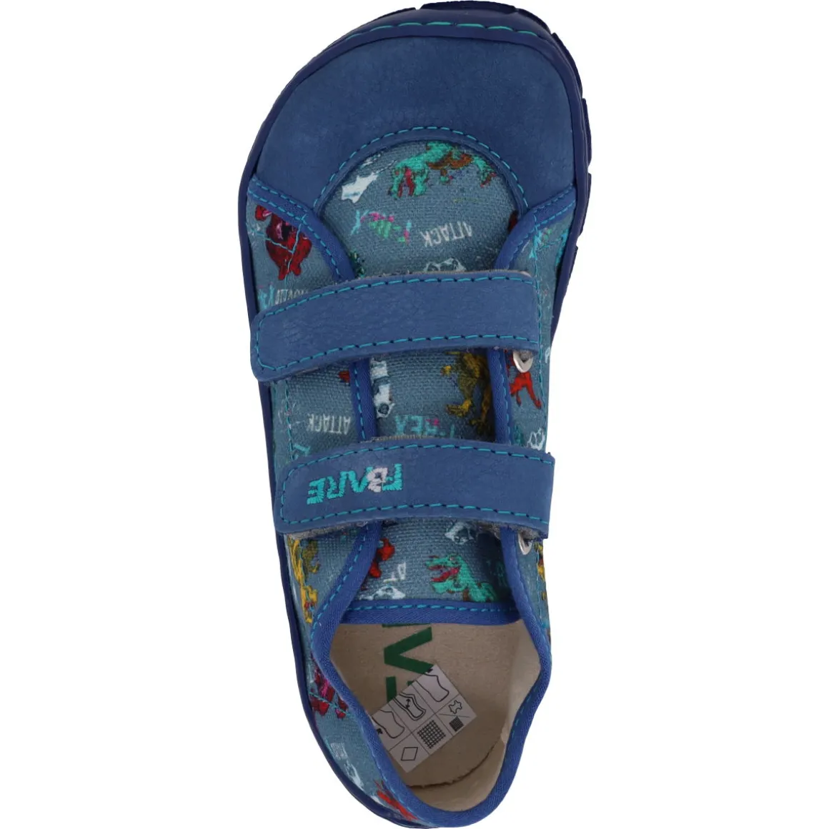 Fare Bare |vA ~ LowCut Leder & Canvas ~ Dino Blau
