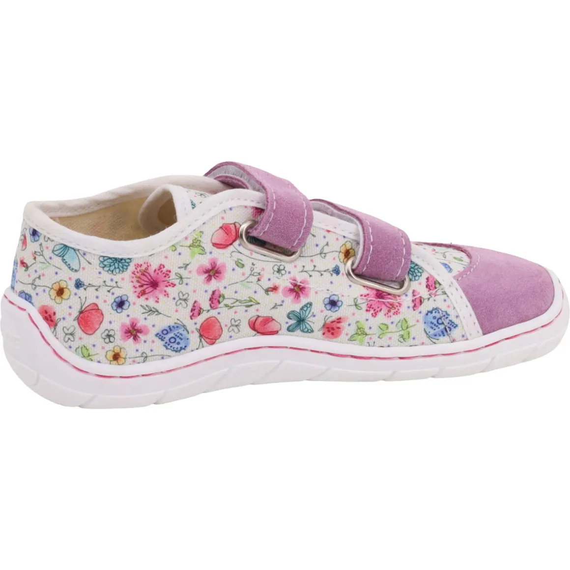 Fare Bare |vA ~ LowCut Leder & Canvas ~ Blumen Weiß