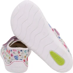 Fare Bare |vA ~ LowCut Leder & Canvas ~ Blumen Weiß