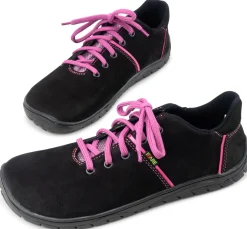 Fare Bare |vB ~ LowCut Leder Schnürer + Tex ~ Schwarz/Pink