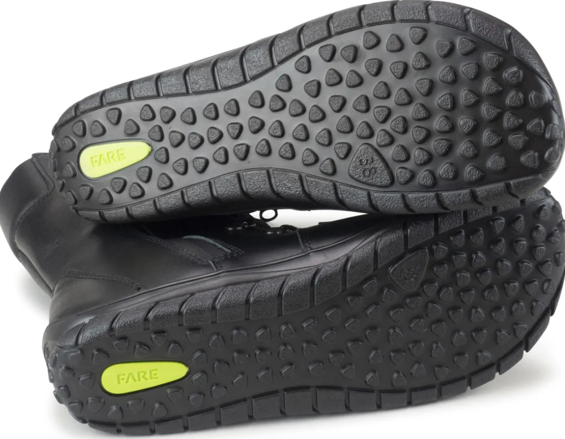 Fare Bare |vB ~ Schnürstiefel Leder Winter + Tex ~ Schwarz