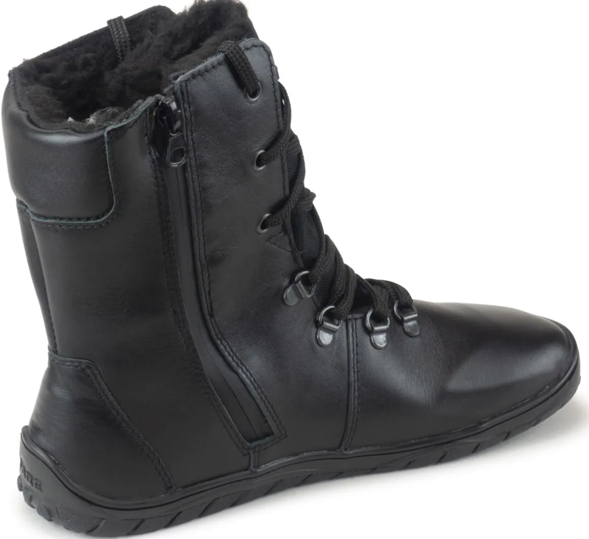 Fare Bare |vB ~ Schnürstiefel Leder Winter + Tex ~ Schwarz