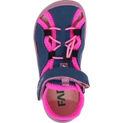 Fare Bare ~ (W) Textil Sandale ~ Blau/Pink