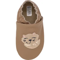 Funky Monkey ~ Leder Hausschuh ~ Katze Hellbraun