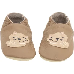 Funky Monkey ~ Leder Hausschuh ~ Katze Hellbraun
