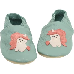 Funky Monkey ~ Leder Hausschuh ~ Einhorn Salbei
