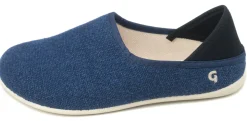 Gottstein ~ Leinen Slipper Slip-On Vegan ~ blau meliert
