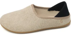 Gottstein ~ Leinen Slipper Slip-On Vegan ~ beige/schwarz