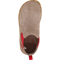 Groundies Kids ~ Lund Chelsea Boot GK3 ~ Taupe/Red