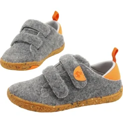 Groundies Kids ~ Malmö Home Hausschuh GK3 ~ Stone/Orange