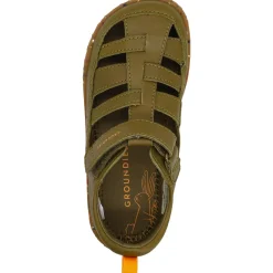 Groundies Kids ~ Noto 2.0 Sandale Leder ~ Khaki/Orange
