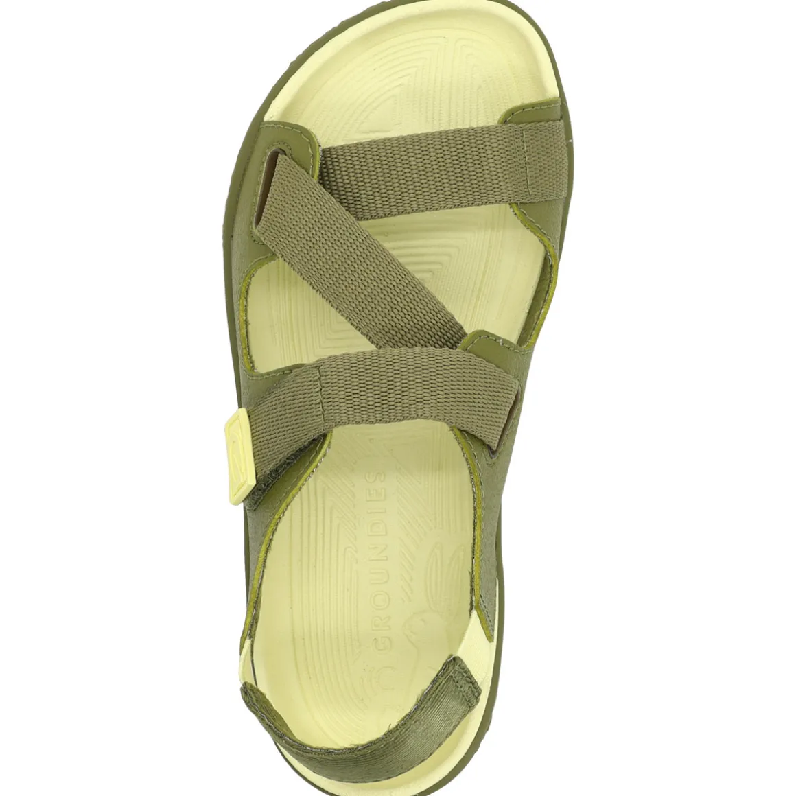Groundies Kids ~ Twig Sandale vegan ~ Khaki/Yellow