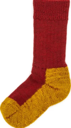 Hirsch Natur Kids ~ Trekking-Socke ~ mohn/goldnugget
