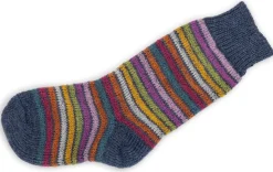 Hirsch Natur Kids ~ Vollplüsch-Socke ~ Ringel Blueblend
