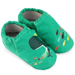 HopFrög ~ Smart Booties Hyper Hausschuh ~ Whale Green