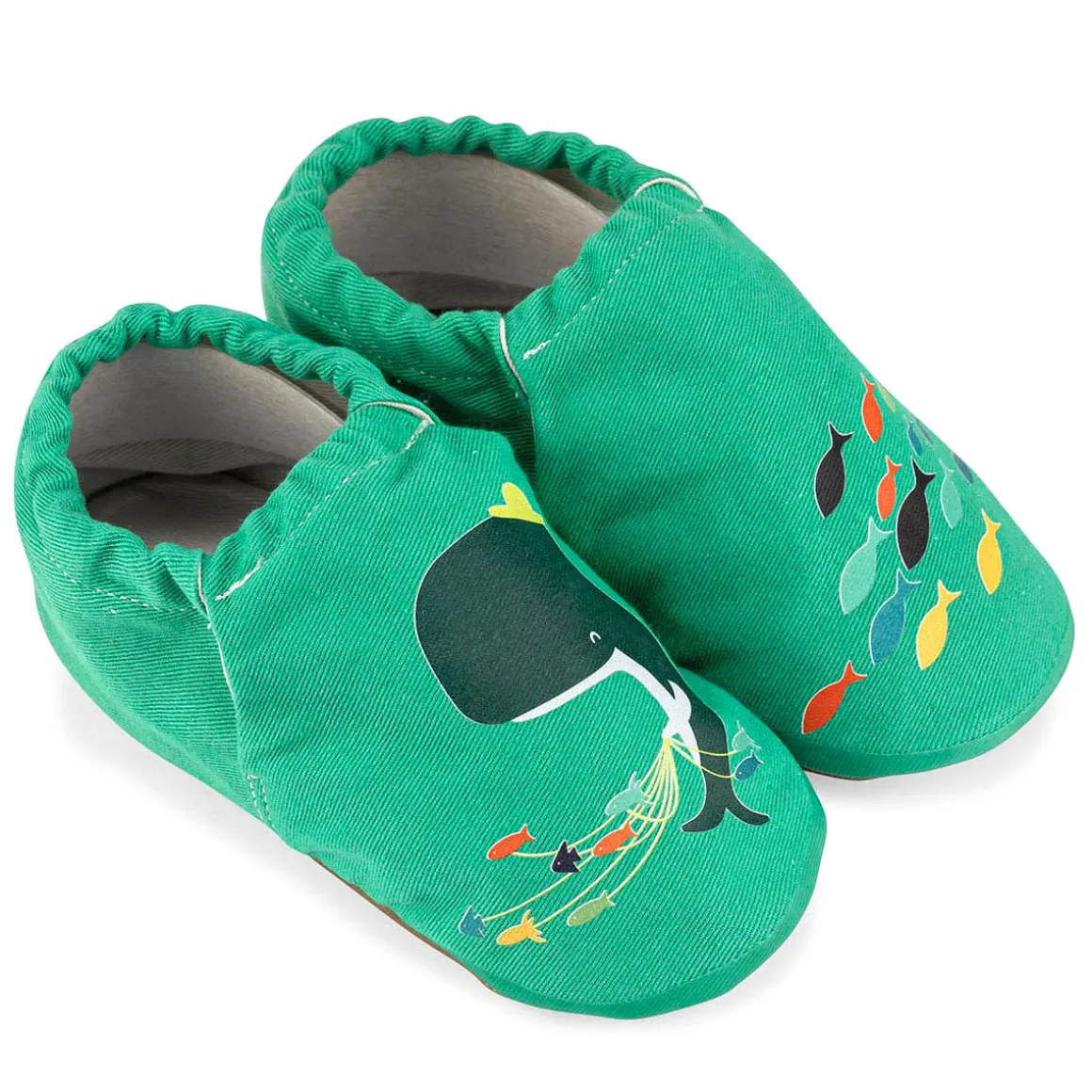 HopFrög ~ Smart Booties Hyper Hausschuh ~ Whale Green