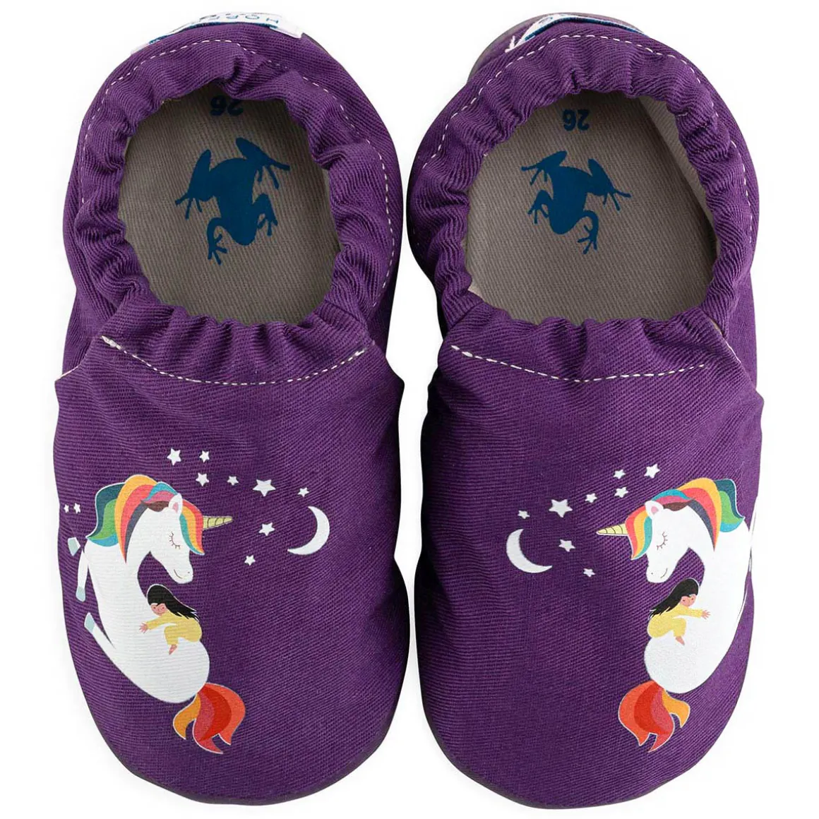 HopFrög ~ Smart Booties Hyper Hausschuh ~ Unicorn Purple