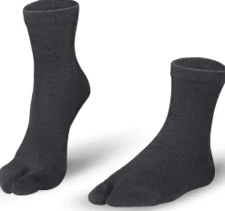 Knitido ~ Cotton & Merino Tabi Kurzsocke ~ Anthrazit