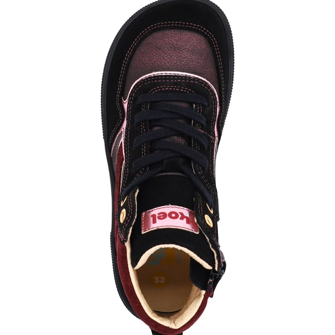Koel bare ~ Danish MidCut Sneaker ~ Fantasy Bordo