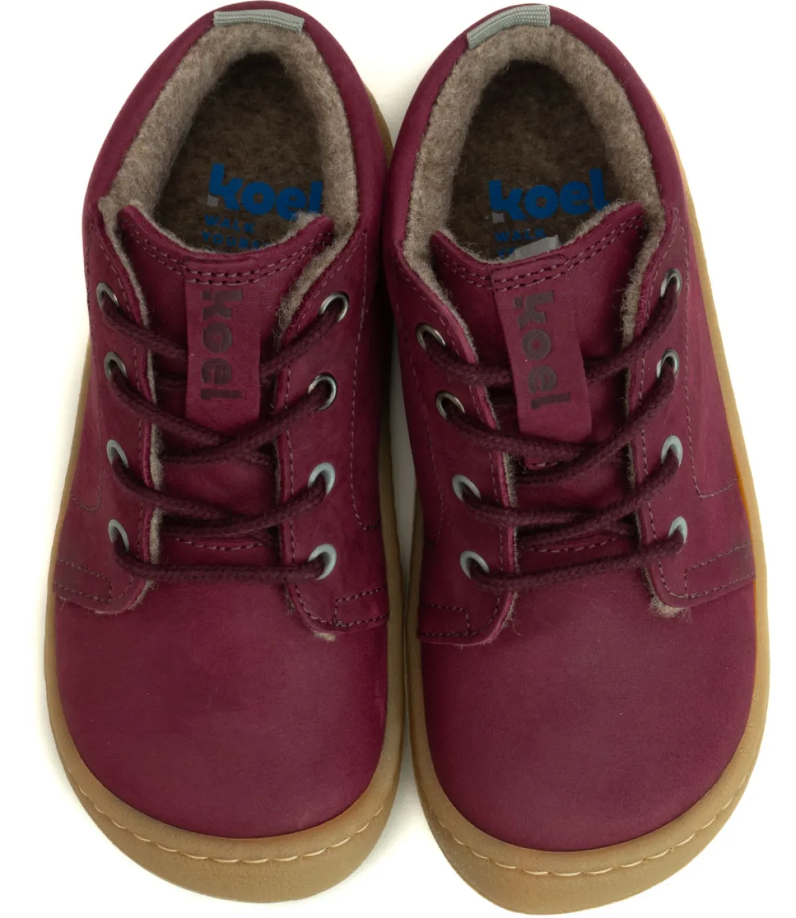 Koel classic ~ Ben MidCut Schnürschuh Wollfleece ~ Bordeaux