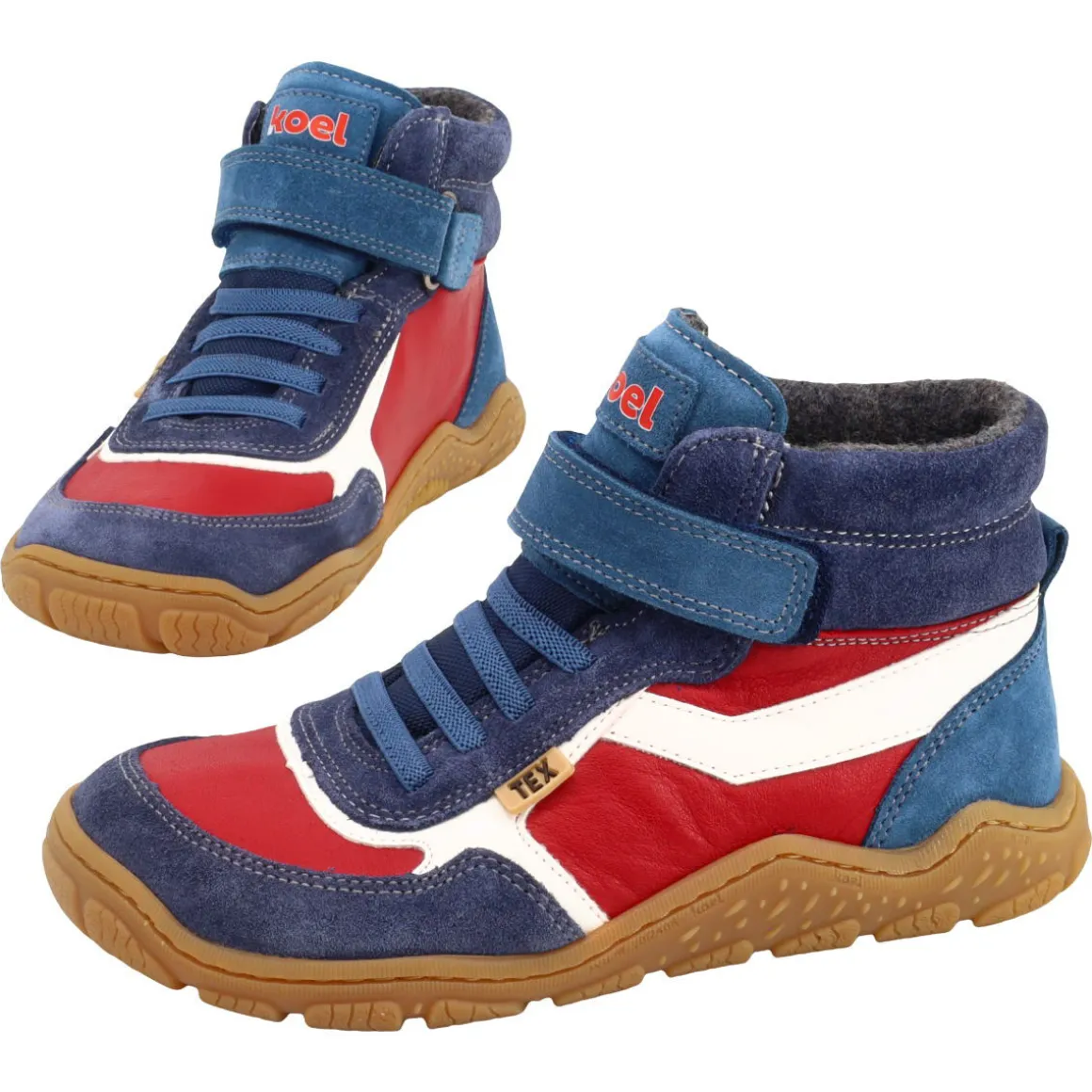 Koel outdoor |kid ~ Rami HighCut Wollfleece + Tex ~ Blue & Red