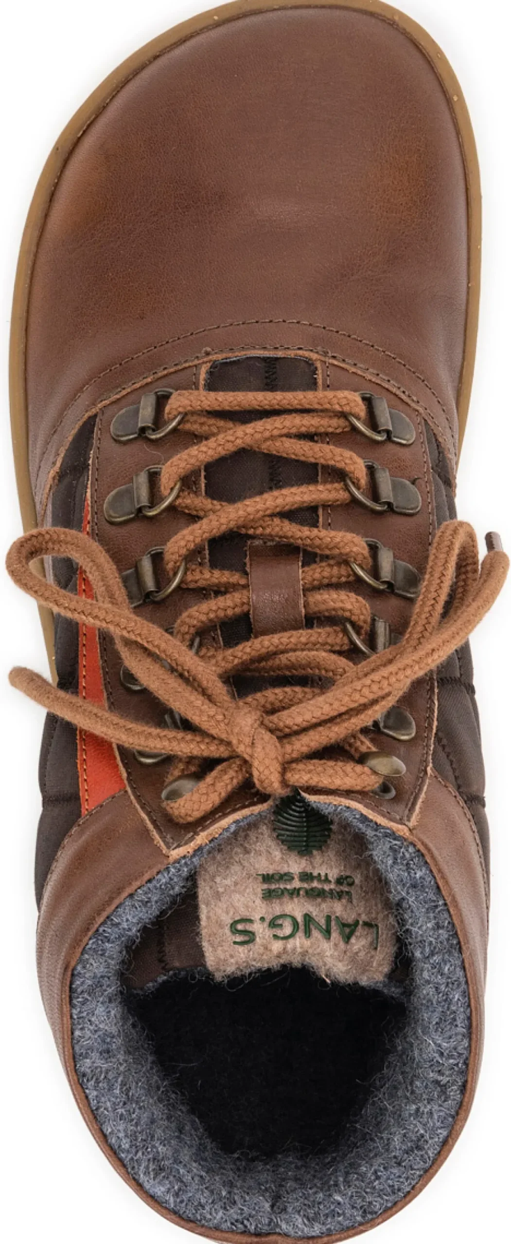 LANG.S ~ Granite MidCut Leder + Wollfleece ~ Brown