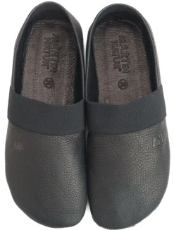 Martin Natur ~ Bio Leder Slipper Apache ~ Schwarz